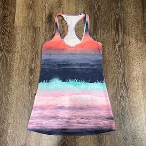 Lululemon Athletica CRB cool racerback tank seascape size 4